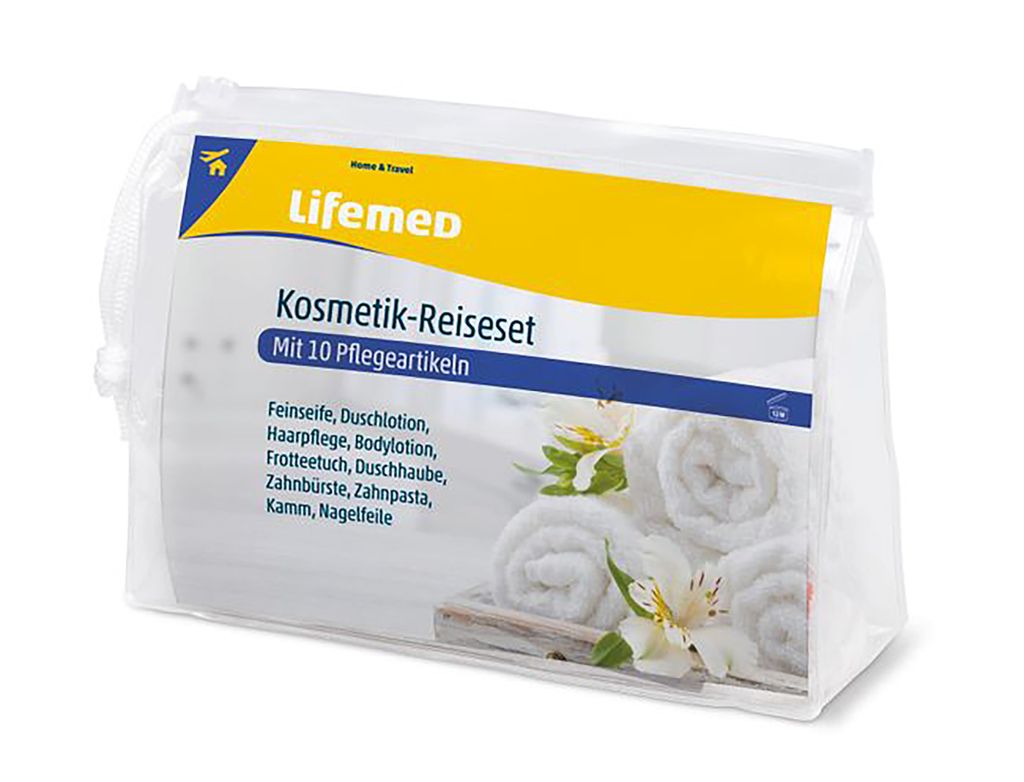KOSMETIK-REISESET 10-teilig Etui Hautpflege Kosmetik Set Nagelfeile Seife Kamm 66