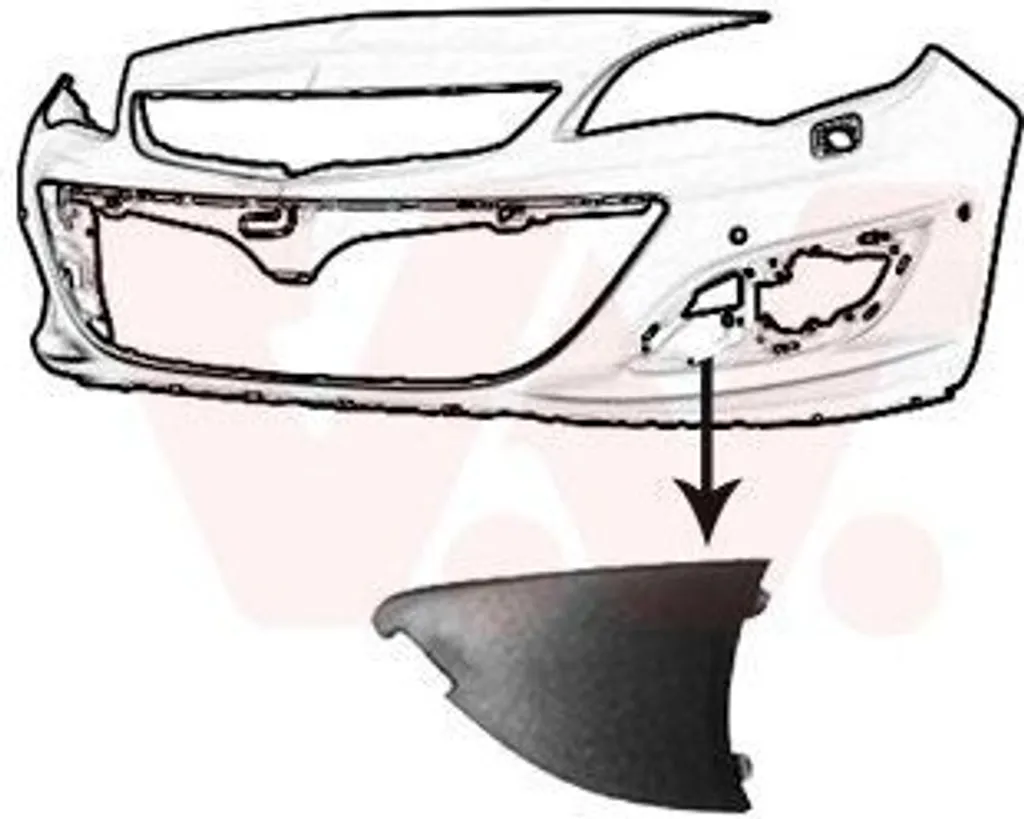Ricambio Carrozzeria VAN Wezel 3753493 - Rivestimento Paraurti Sx