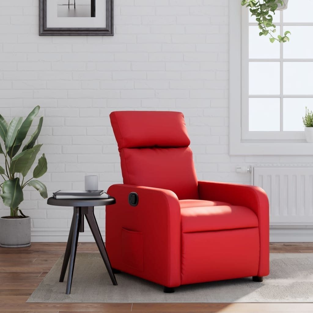 "2026 Promotion" Relaxsessel/Loungesessel/TV-Sessel - Rot Kunstleder - Couchsessel CC22744