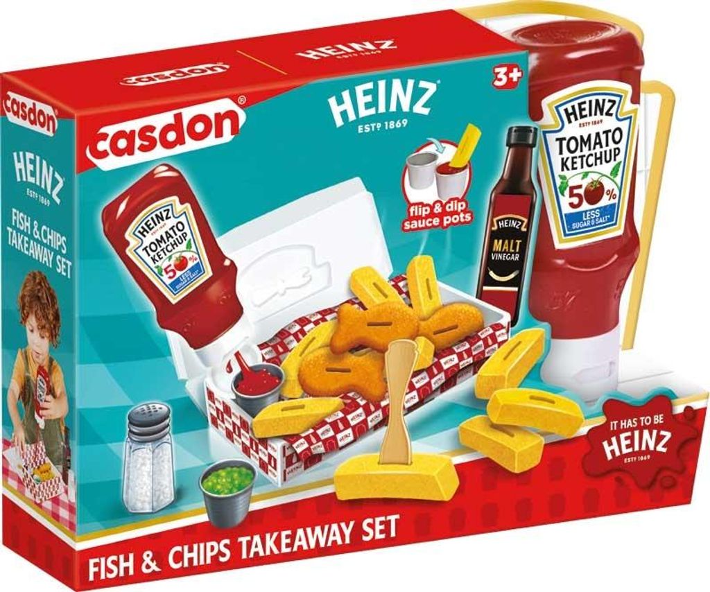 Casdon Spielzeug Fish & Chips Imbissset Heinz - Rollenspiel