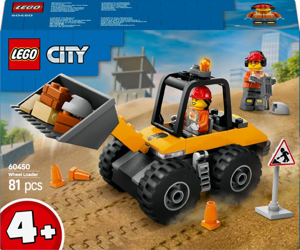 LEGO City Pala Gommata Gialla da Cantiere 60450 4+ Anni 81 Immagine del prodotto 