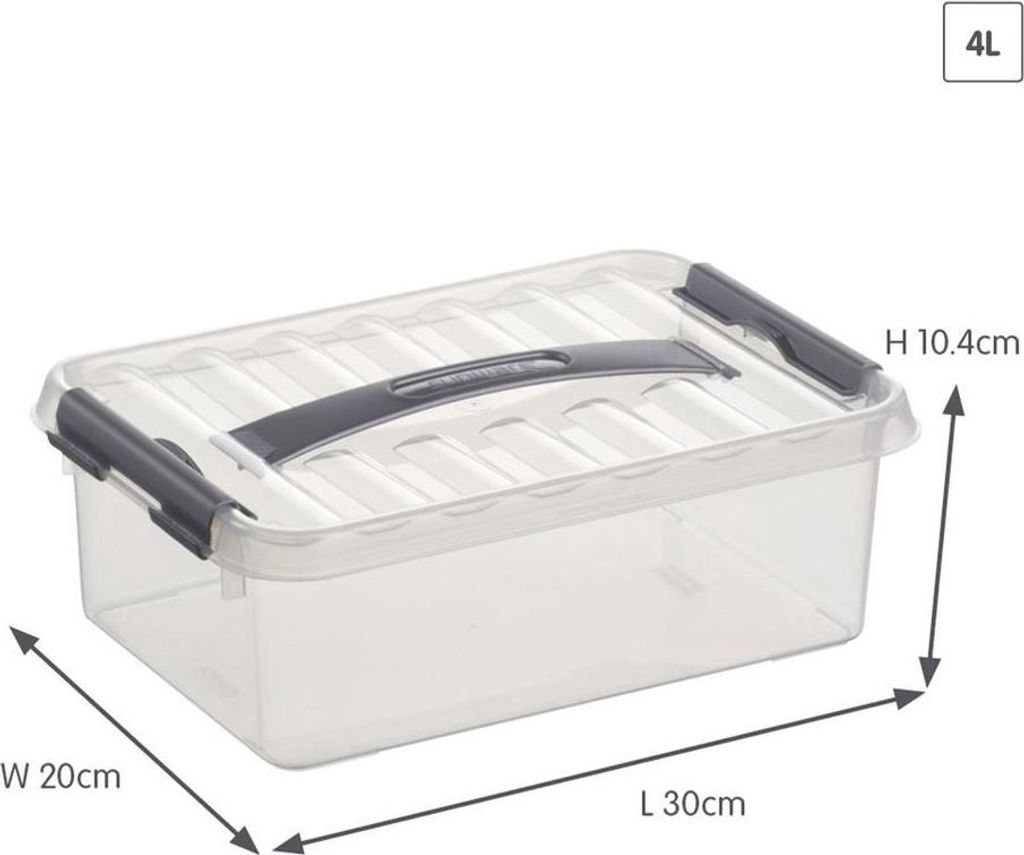 Sunware Aufbewahrungsbox - transparent - 4L - 30 x 20 x 10 Produktbild 