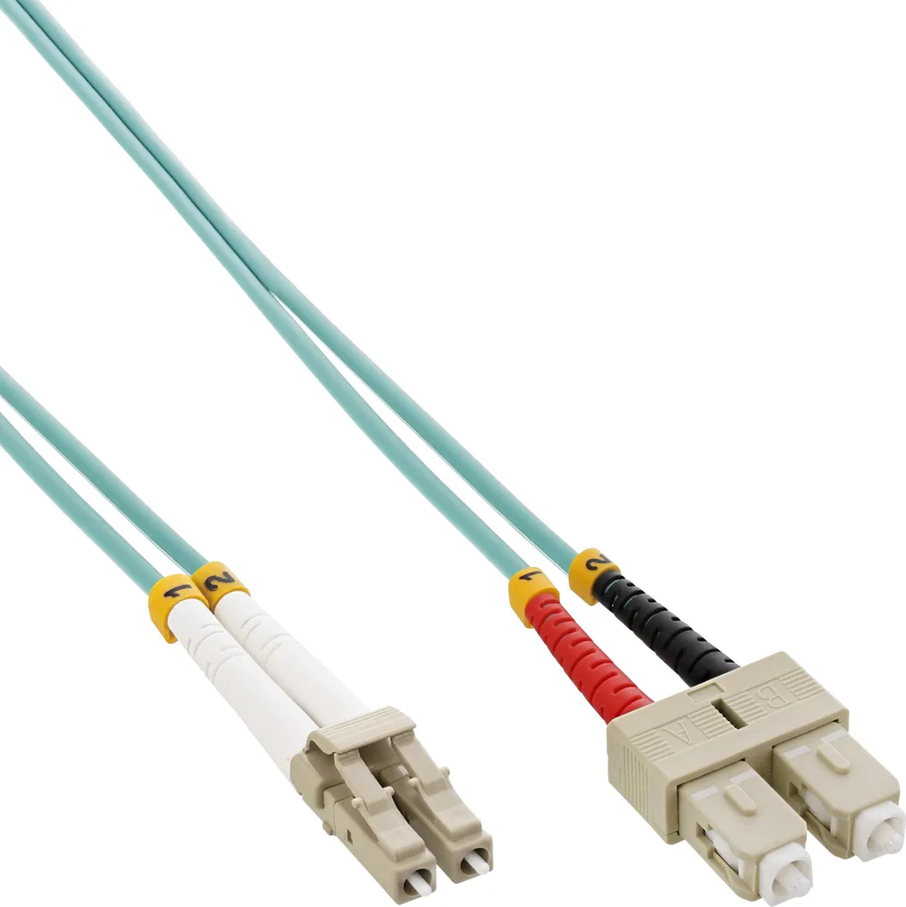 InLine® 88647O LWL Duplex Kabel, LC/SC 50/125µm, OM3, 7,5m