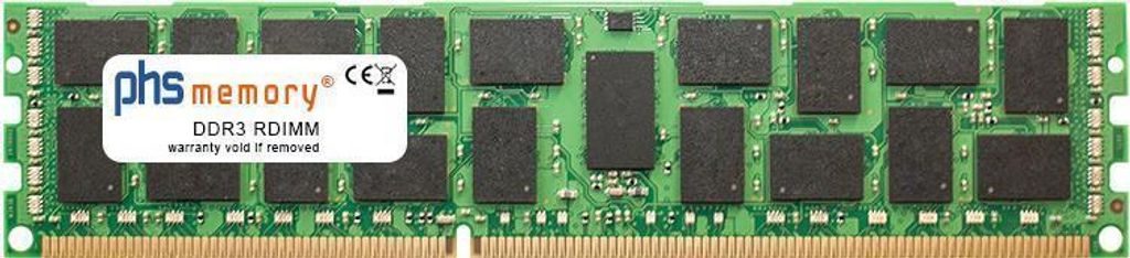 PHS-memory 16GB RAM Speicher für Supermicro X9QRI-F+ DDR3 RDIMM 1600MHz PC3L-12800R (SP278257)