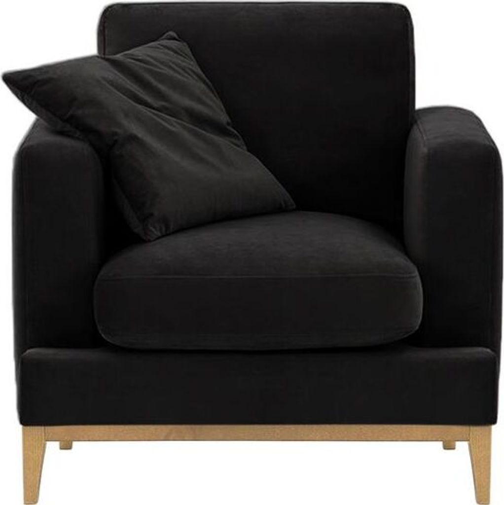 SLF24 - Sessel Covex Wood - schwarz - Velluto 20