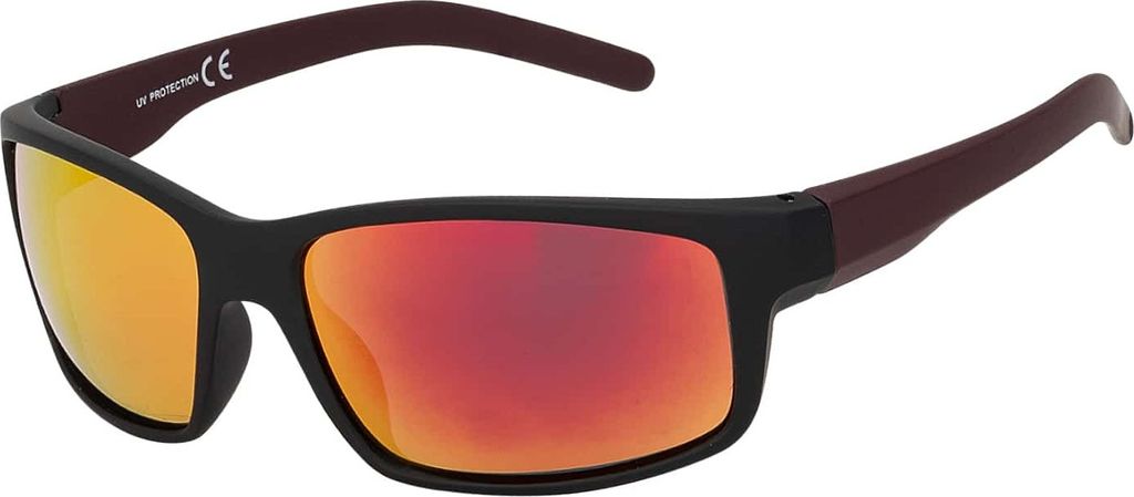 Uni Sonnenbrille Designer Sportlich Modern Urlaub Sommer Strand Damen Herren 30504 Rot