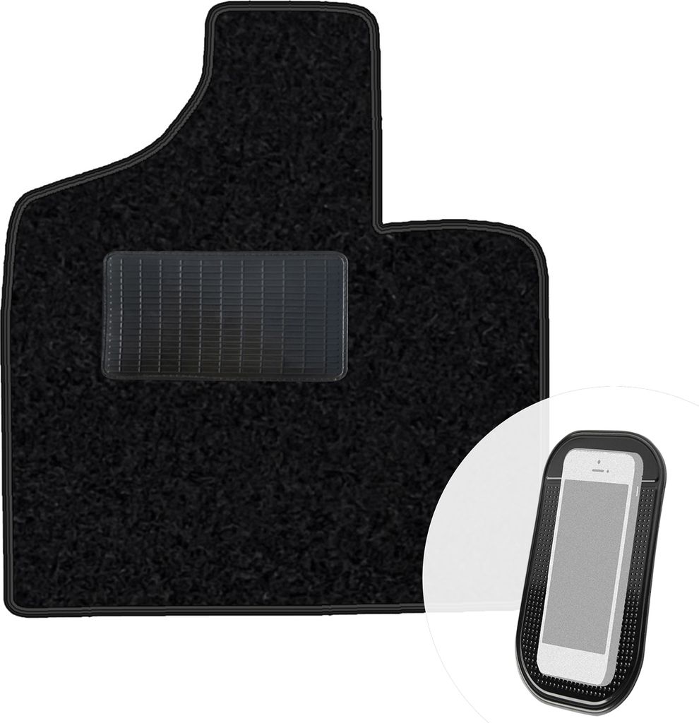 moto-MOLTICO Fahrer Fußmatte Auto Velours Fahrerseite Autoteppiche Schwarz Fahrermatte 1-teilig passend für Chrysler Sebring 1994-2000