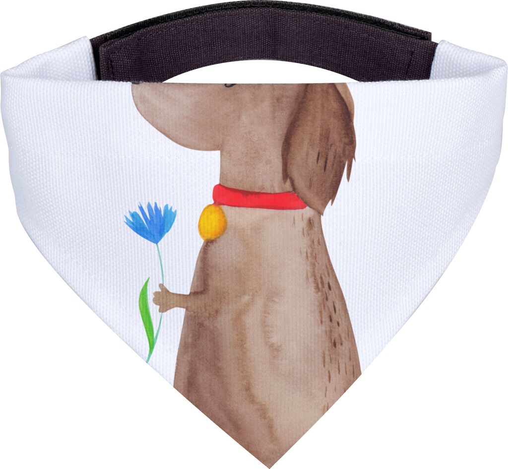 Mr. & Mrs. Panda Halstuch Für Hunde Hund Blume - Weiß - Geschenk, Hundeliebe, Hundeschal, Sprüche, Süß, Tuch