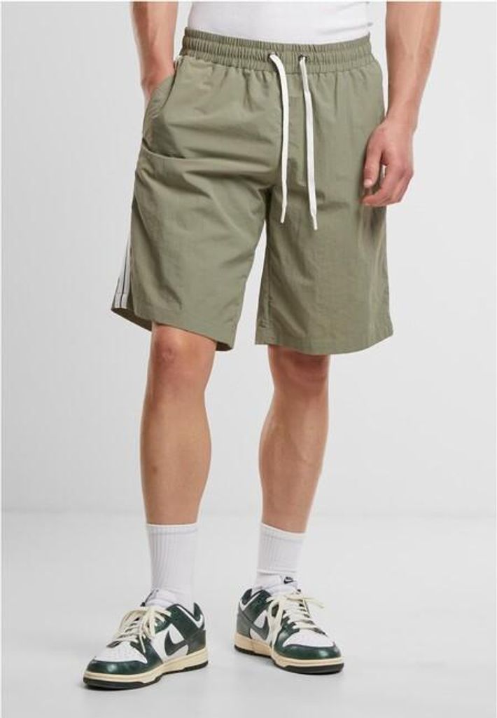 Urban Classics Badeshort Herren Board Shorts With Patched Stripe oliv S