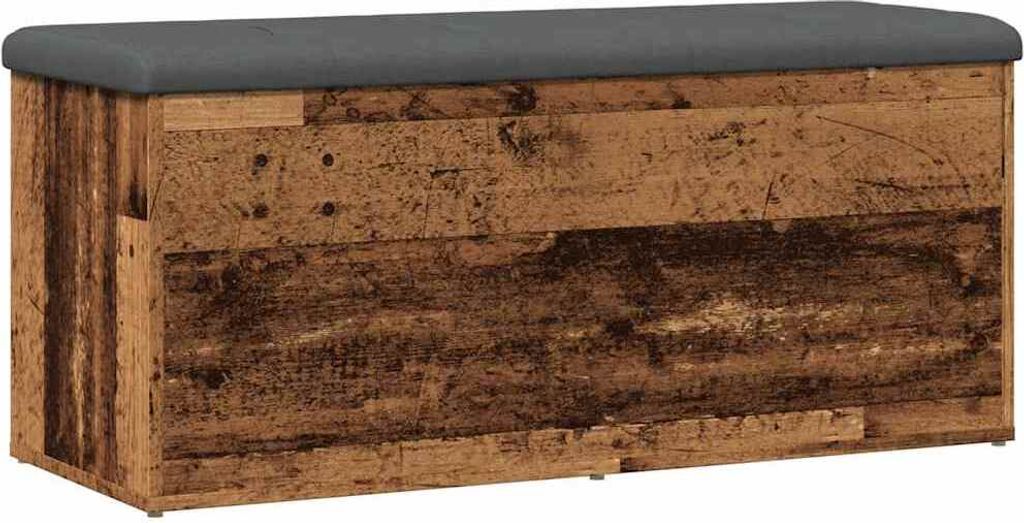 Sitzbank mit Stauraum Altholz-Optik 102x42x45 cm Holzwerkstoff