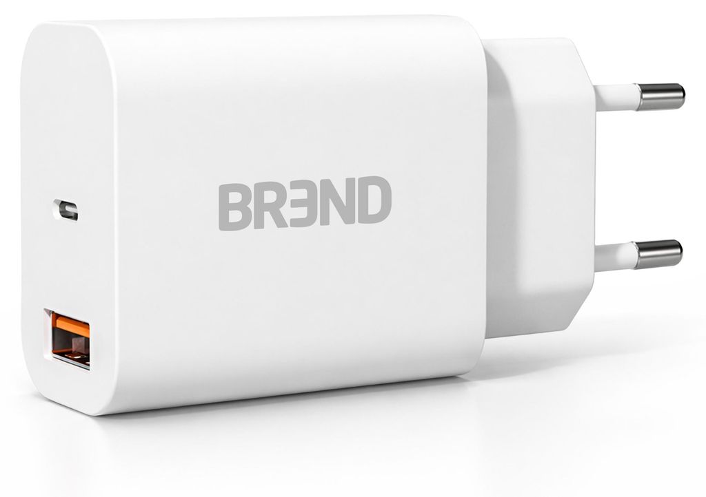 BREND BR-2212 Schnellladegerät - Schnellladeadapter - USB- und USB-C-Anschluss