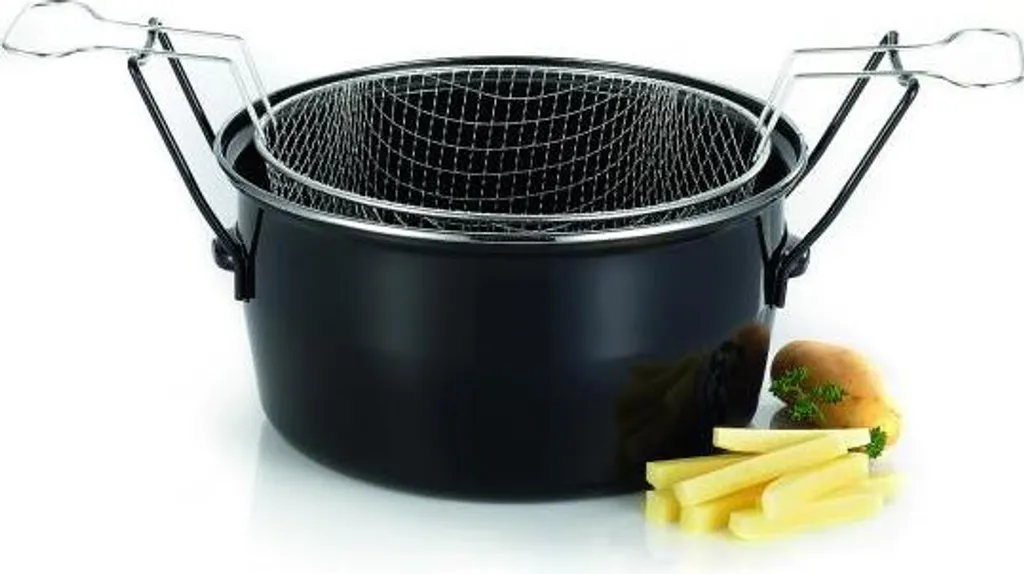 Friggitrice Baumalu 311307 Nord 28cm in Acciaio Smaltato con Cestello