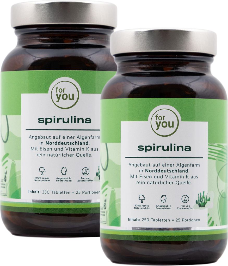 for you spirulina aus Deutschland Doppelpack