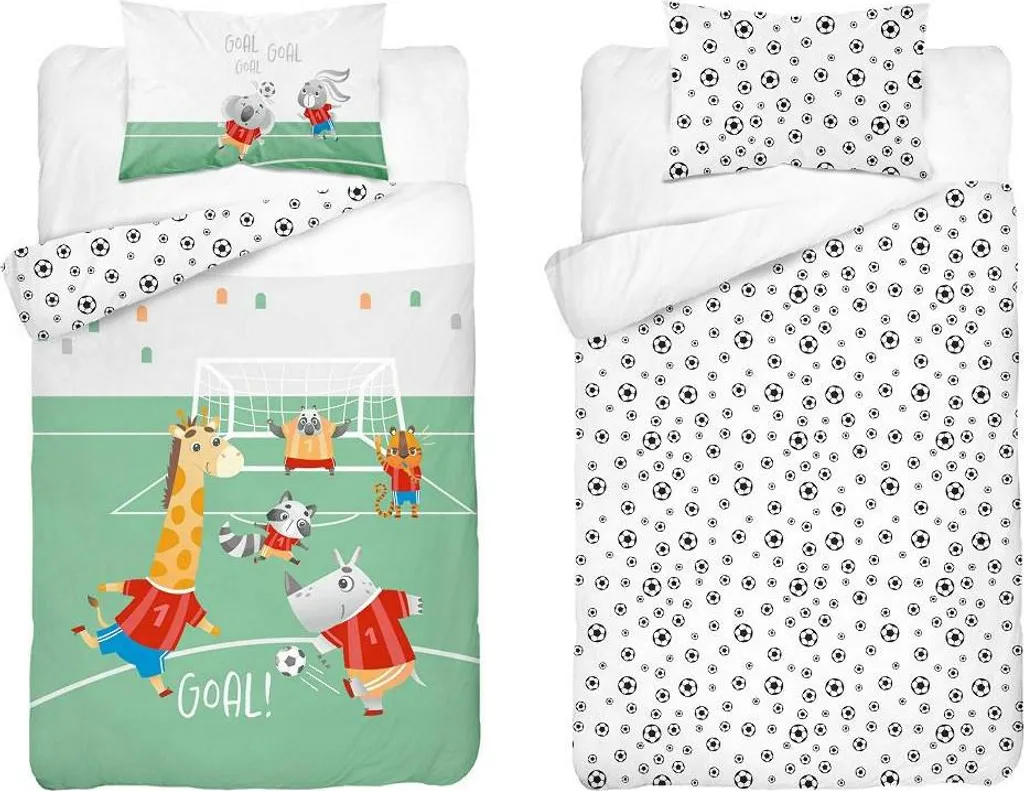 Parure lit enfant 100x135 en coton vert pour chambre bébé Mayamoo