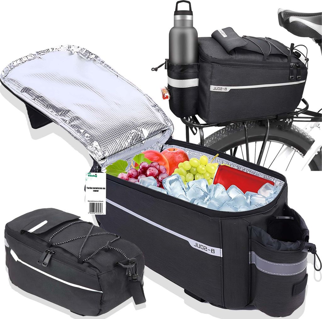 Torba Termiczna Turystyczna na Rower Sakwa Rowerowa na Zdjęcie produktu 