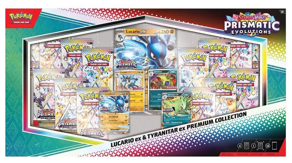 Pokémon Prismatic Evolutions: Lucario ex & Tyranitar ex – Obrázok produktu 