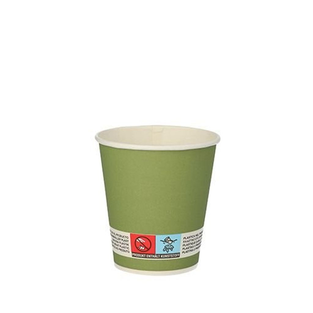 Papstar Pappbecher 0,1 l dunkelgrün, 20 x 20 Stück