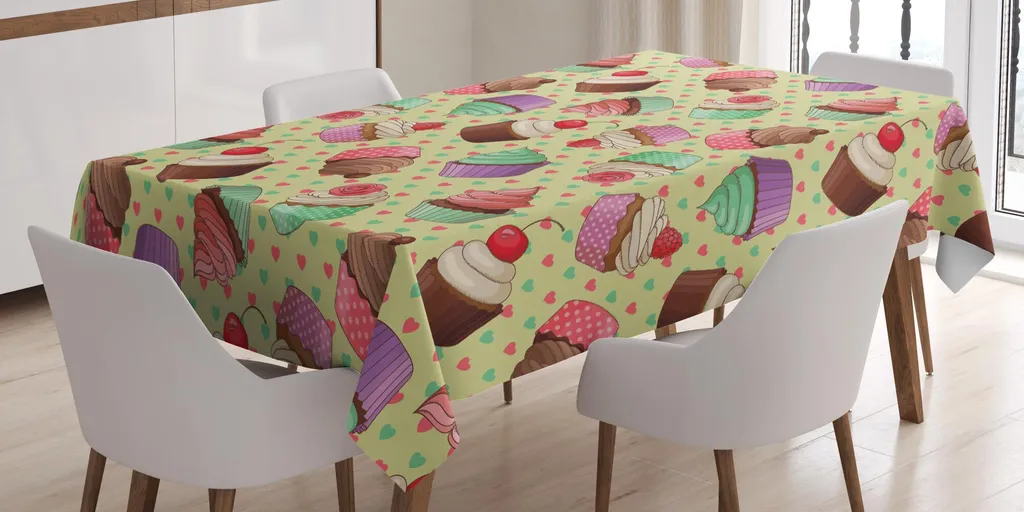 PARAMAISON Tovaglia Antimacchia Shabby Chic Country Cuore, Stile Shabby Country, Rettangolare, Impermeabile, Tavola da Pranzo Cucina Giardino, 6 Posti 140x170 cm
