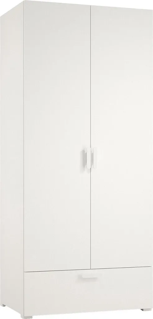 Armoire de Rangement Polyvalente Blanche 180 cm - Modèle à 2 Étagères