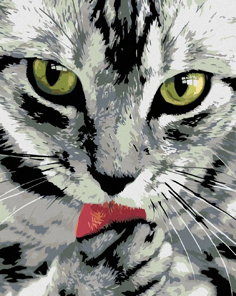 Zuty Pittura Diamante per Bambini e Adulti - Gattino con Telaio 40x50