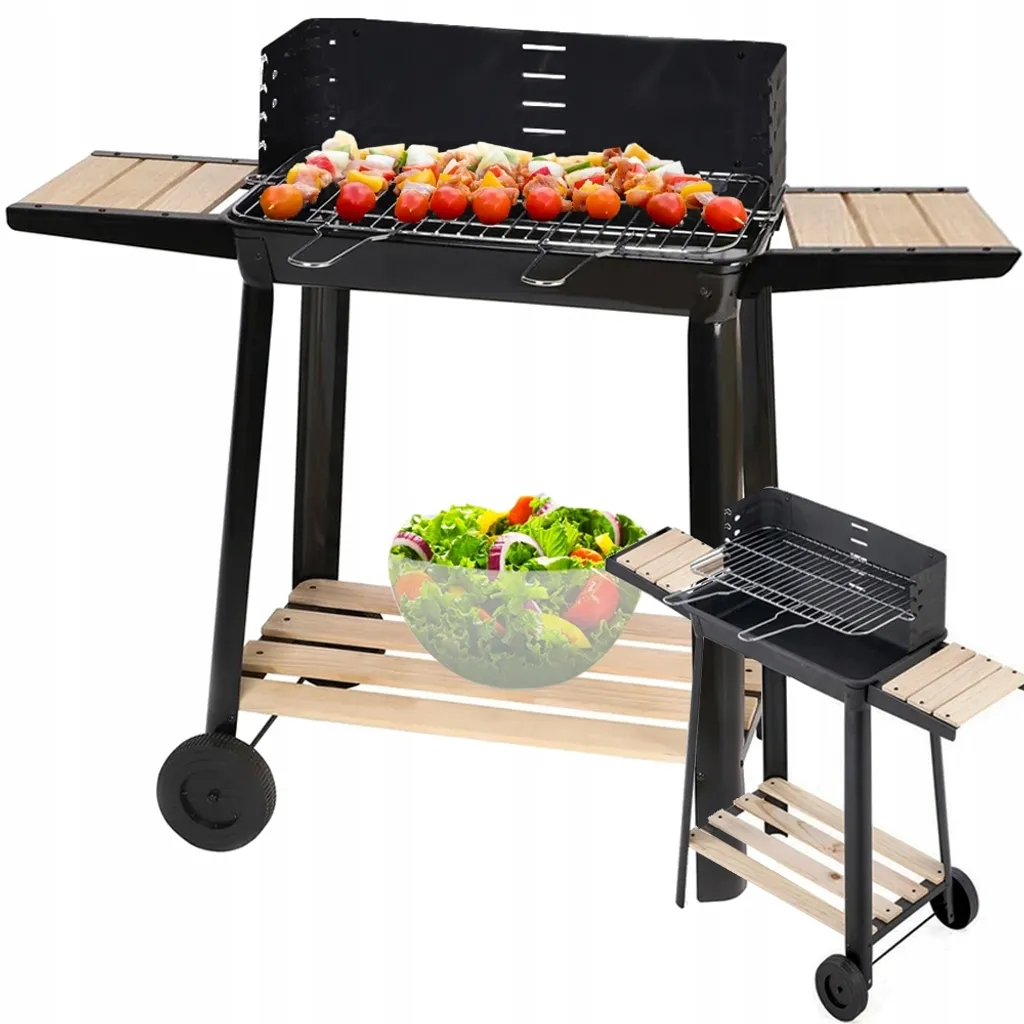 Barbecue Charbon de Bois sur Roues Verk 27091 : Stable et Mobile