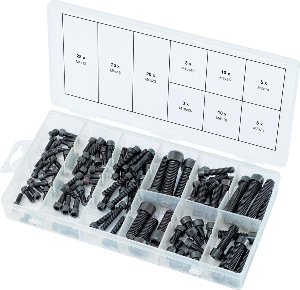 KS Tools 106-tlg. Sortiment Innensechskant-Schrauben Metrisch