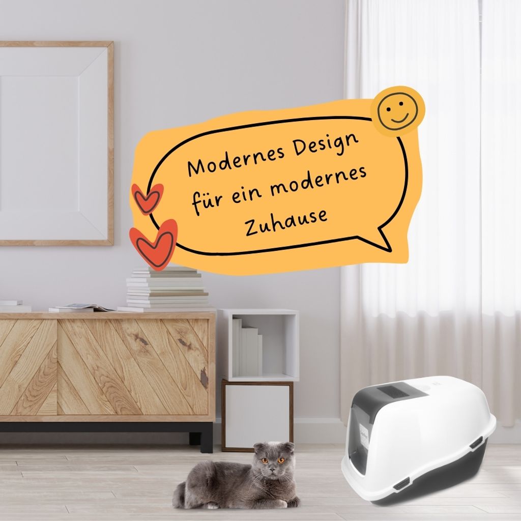 Katzenklo mit Deckel Schaufel Aktivkohlefilter - Haube Produktbild 6
