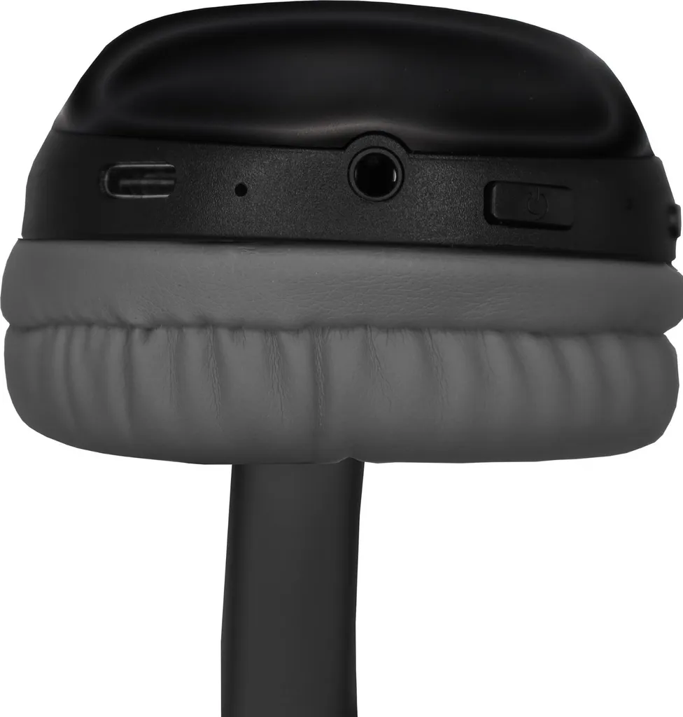 Casque Audio Bluetooth TECHMADE Noir - Serre-tête Réglable et Confortable