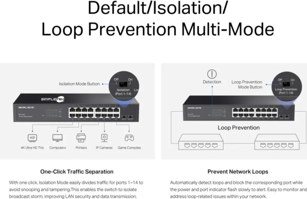 Mercusys MS1X Switch Multi-Ports Extension Réseau Rapide sans Setup - 8