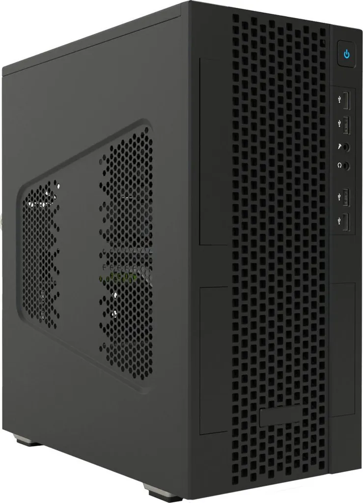 Boîtier itek Mini Tower Noir Compatible GPU 26cm pour PC Micro ATX - 2