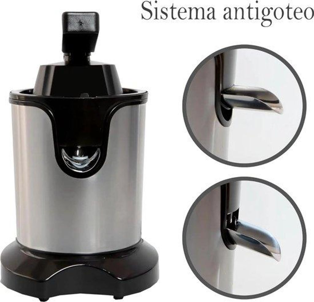 Elektrische Zitruspresse mit Handhebel - RVS - Silber/Black