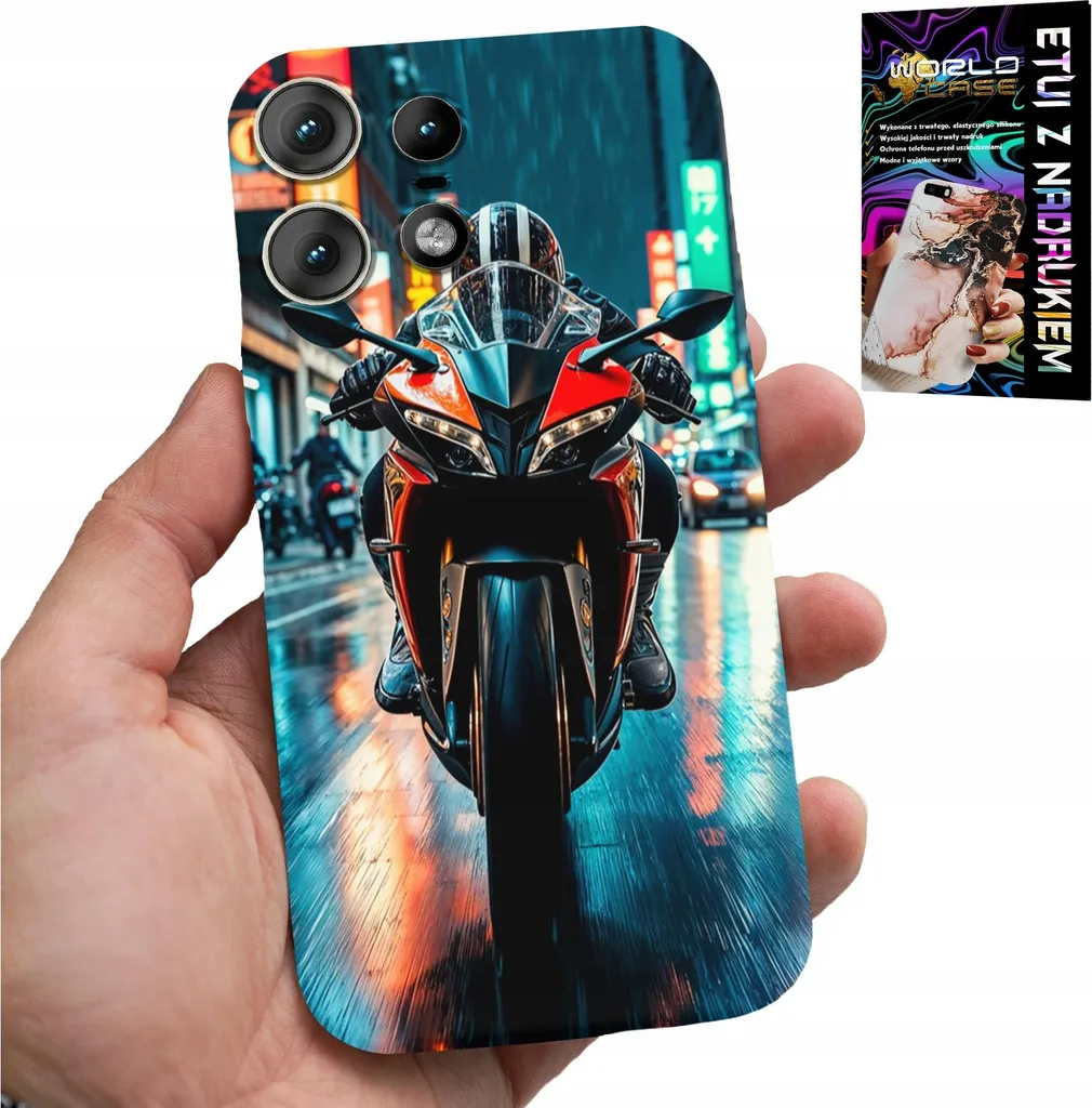 Custodia Protettiva Motorola Edge 50 Pro - Motocicli Edition + Pellicola