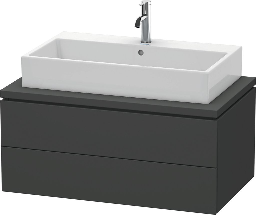 Konsolenunterschrank L-CUBE 400x920x547mm graphit matt graphit matt