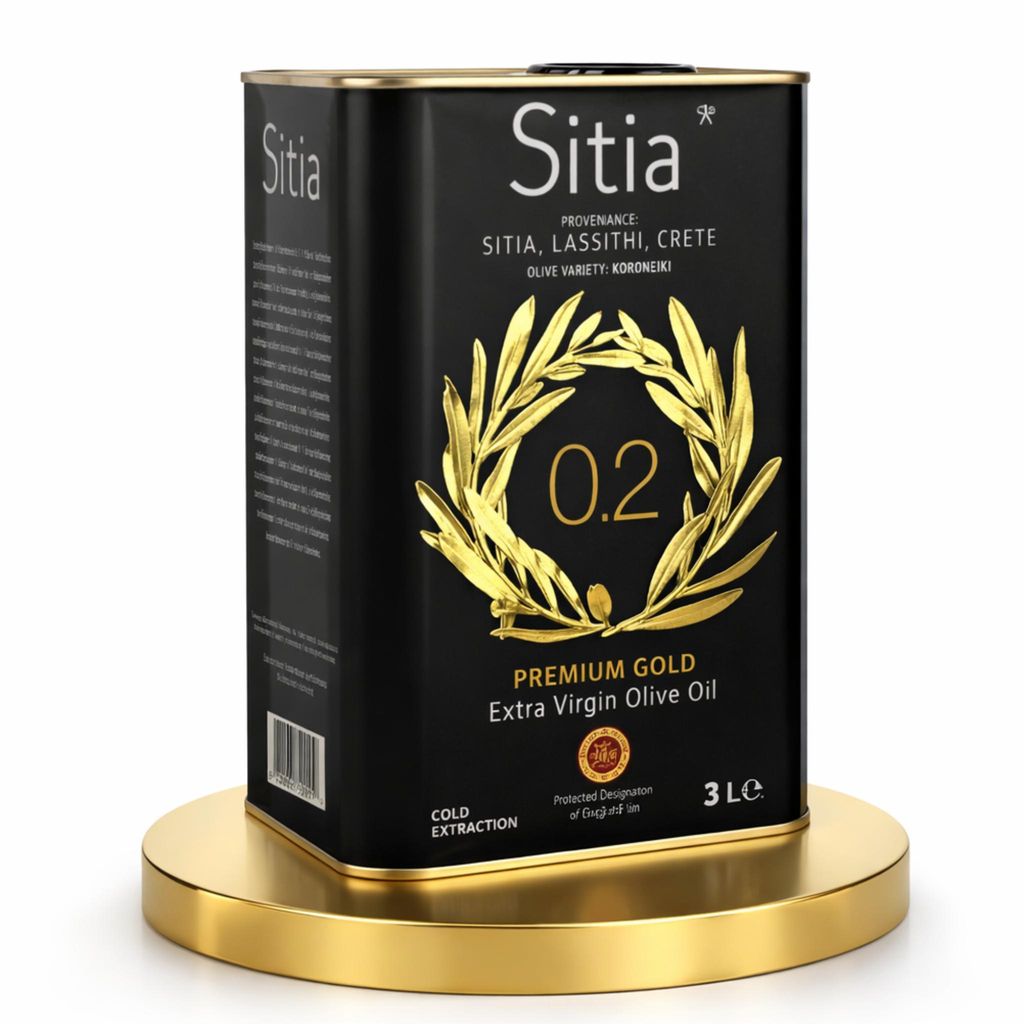 Grecka oliwa z oliwek Extra Virgin PDO Sitia 0,2% 3 l Zdjęcie produktu 