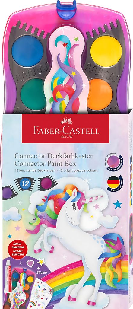 Faber-Castell Farbkasten Connector Einhorn Design 666161 Immagine del prodotto 