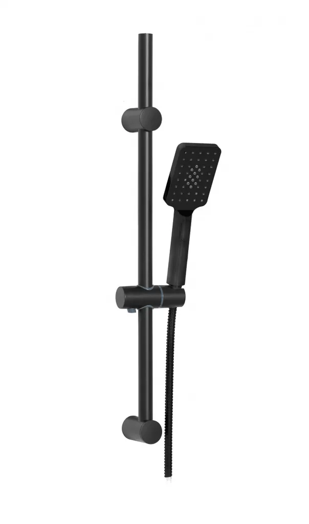 Set doccia nero Nyks con barra