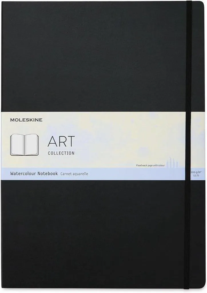 Carnet A3 rigide noir 60 pages haute résistance - Modèle Pro