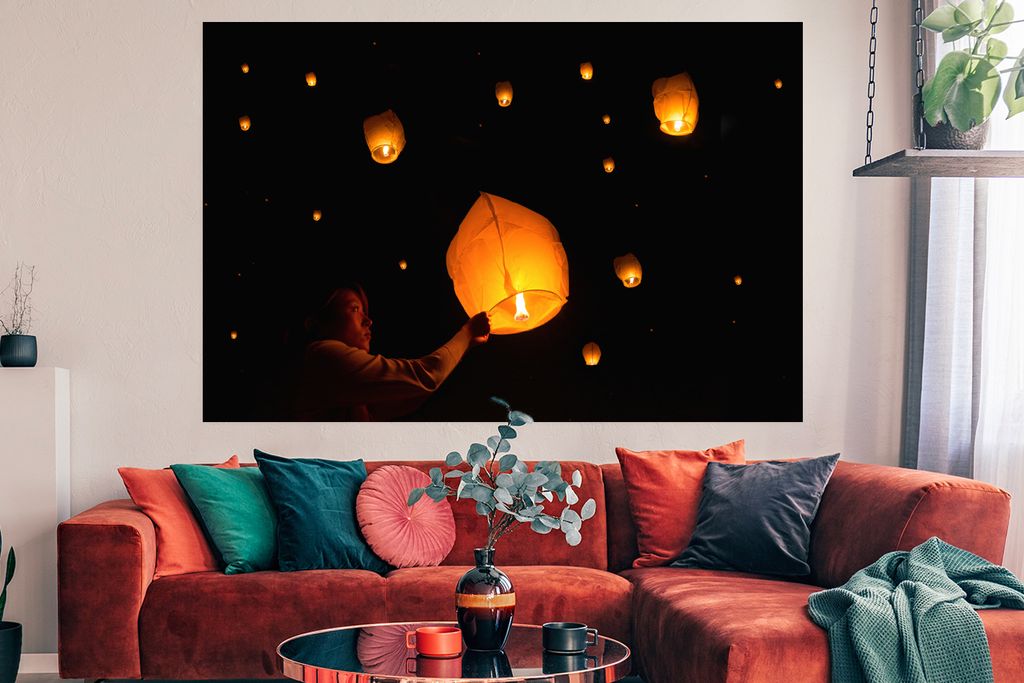 MuchoWow Poster Papier-Wunschballons 180x120 cm - Fotoplakat