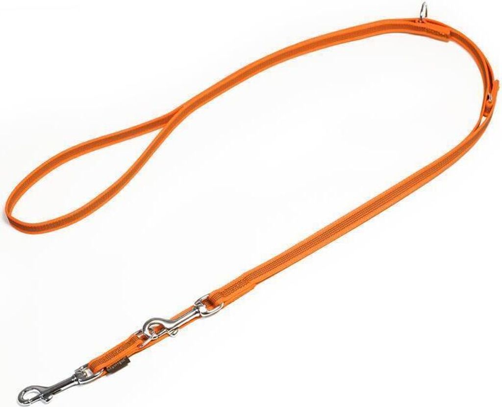 Mystique Gummierte Umhängeleine Leine 12mm Standard Karabiner neon orange 3m