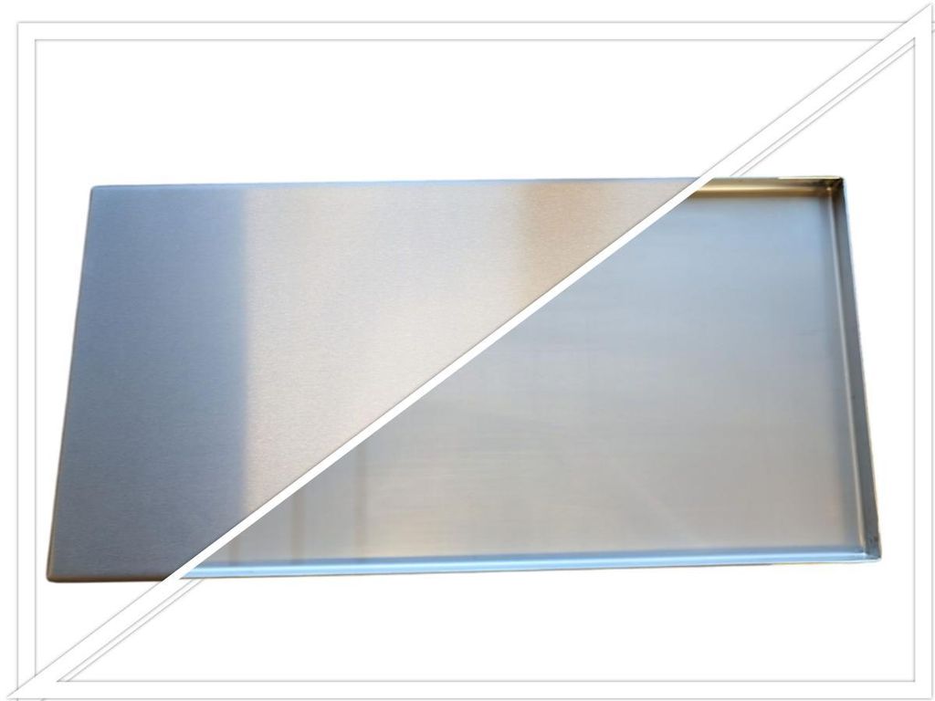 Koch #103 Rostfreie Fettauffangwanne 545 x 276 x 20mm - u.A. für Enders Monroe pro 3 - Massiver V2A Edelstahl 2mm - 2,8 KG - rund formierte Ecken