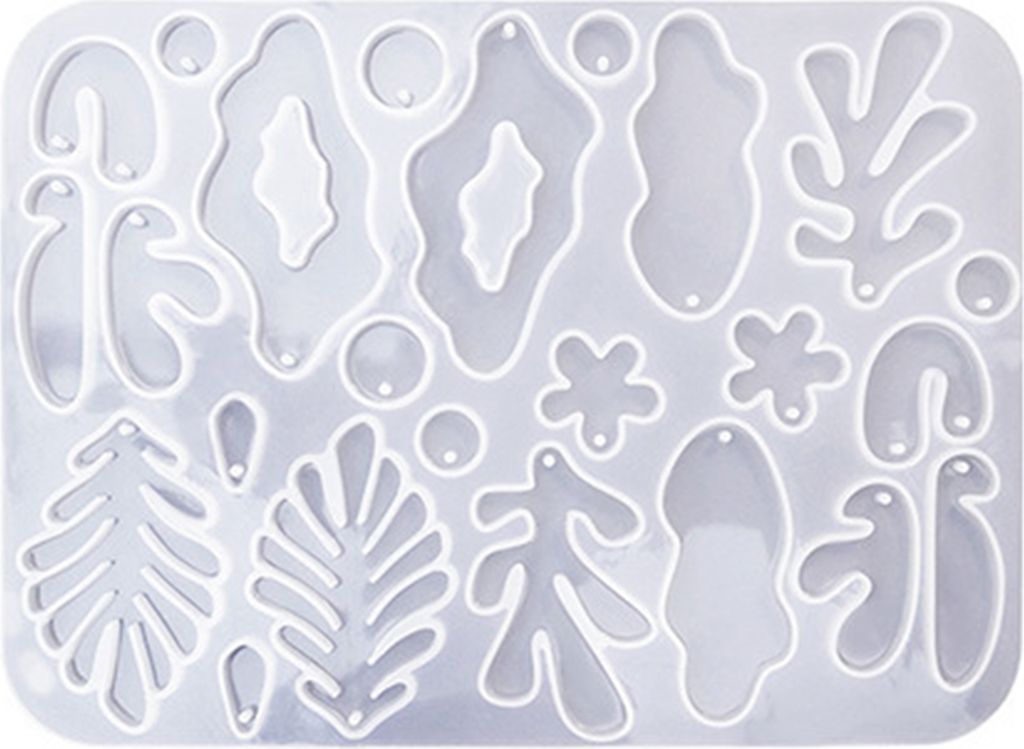 Schmuckform, mehrere Formen, antihaftbeschichtet, leicht entformbar, geometrische Form für Ohrringe, Anhänger, Silikon, handgefertigt, Shop-B