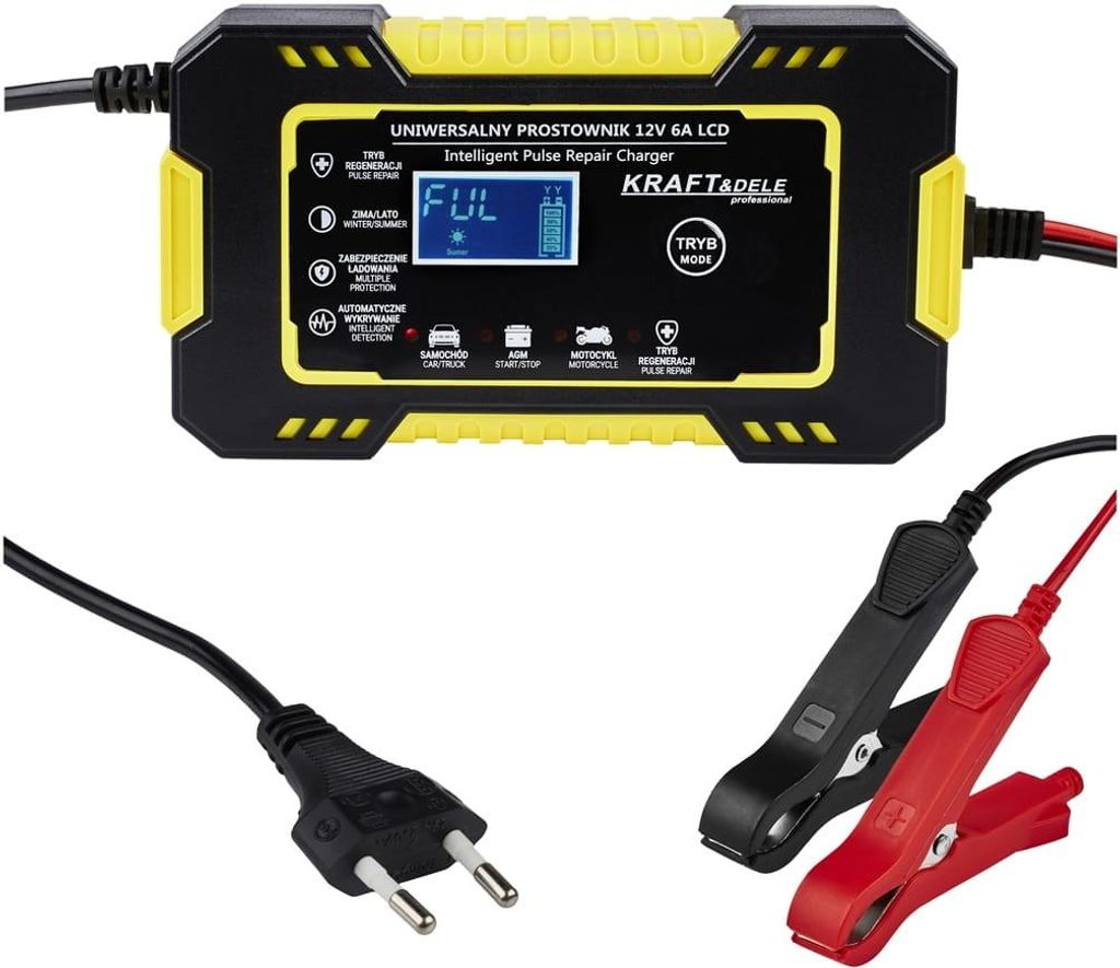 Automatická nabíječka baterií Kraft&Dele KD1290, 12V, 6A, Obrázek produktu 