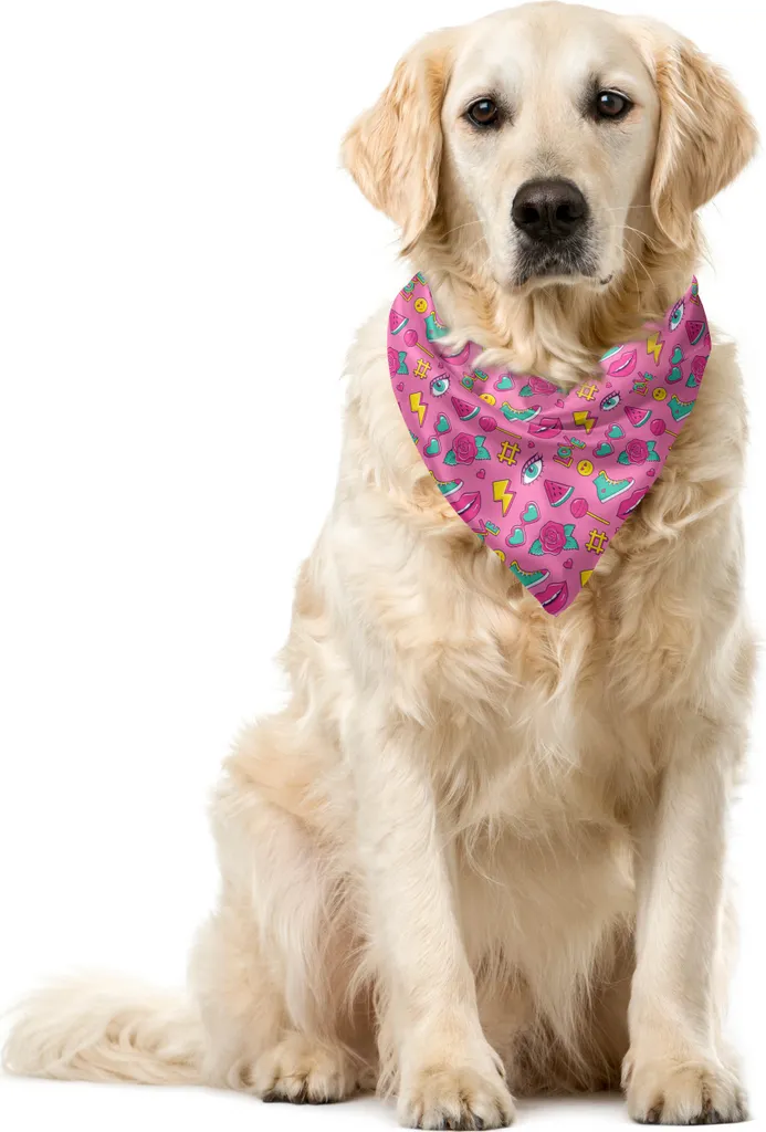 Bandana per Gatti e Cani ABAKUHAUS Emoji Retro Style 40x40cm
