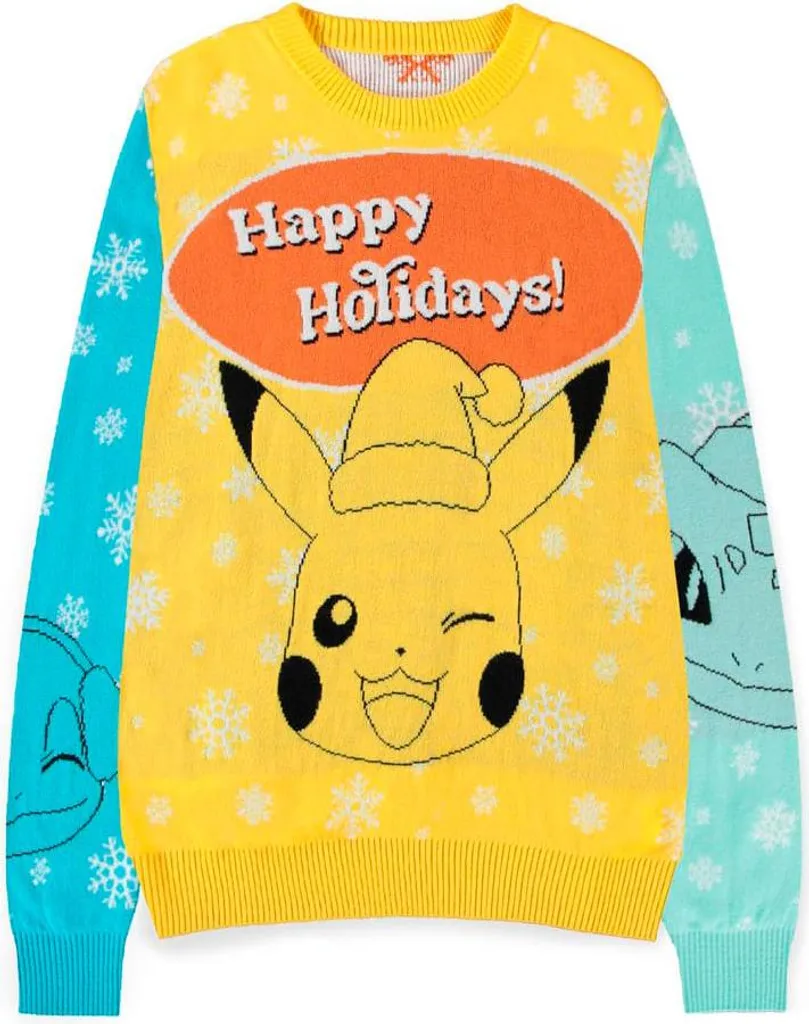 Pull de Noël Pokémon Taille M Idéal pour Soirée Ugly Sweater ou Cadeau Fan