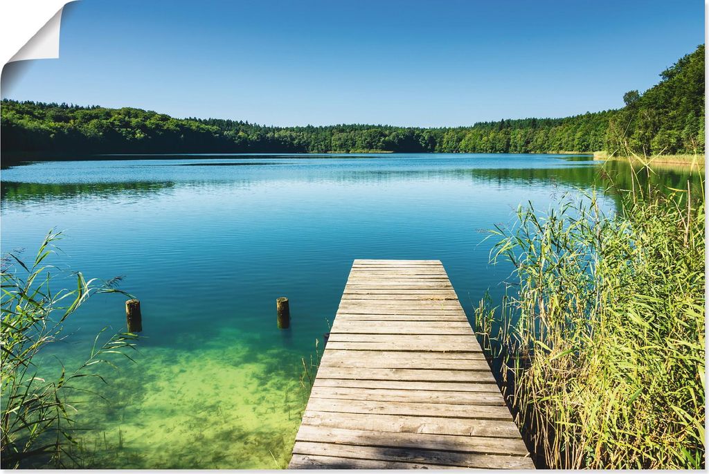 ARTland Poster Trünnensee Mecklenburger Seenplatte Größe: 120x80 cm
