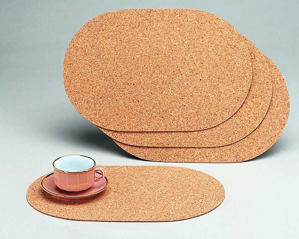 Zeller Kork-Platzmatten-Set, 4-tlg. 44x29 Tischsets