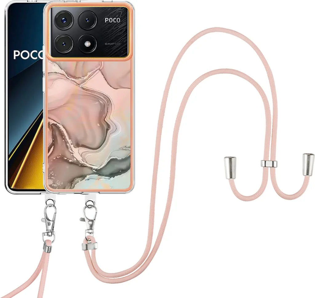Custodia Elegante Beige Xiaomi Poco X6 Pro | Cover Cinturino Design