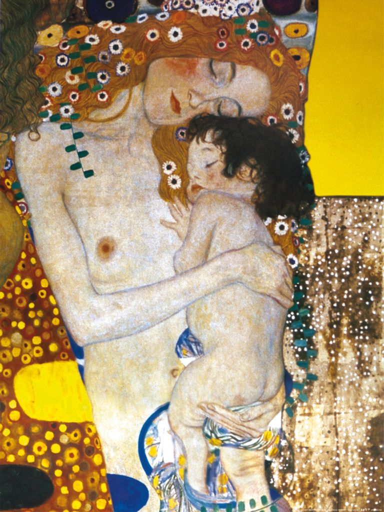 Gustav Klimt Kunstdruck Bild - Die Drei Lebensalter Der Frau, Detail (80 x 60 cm)