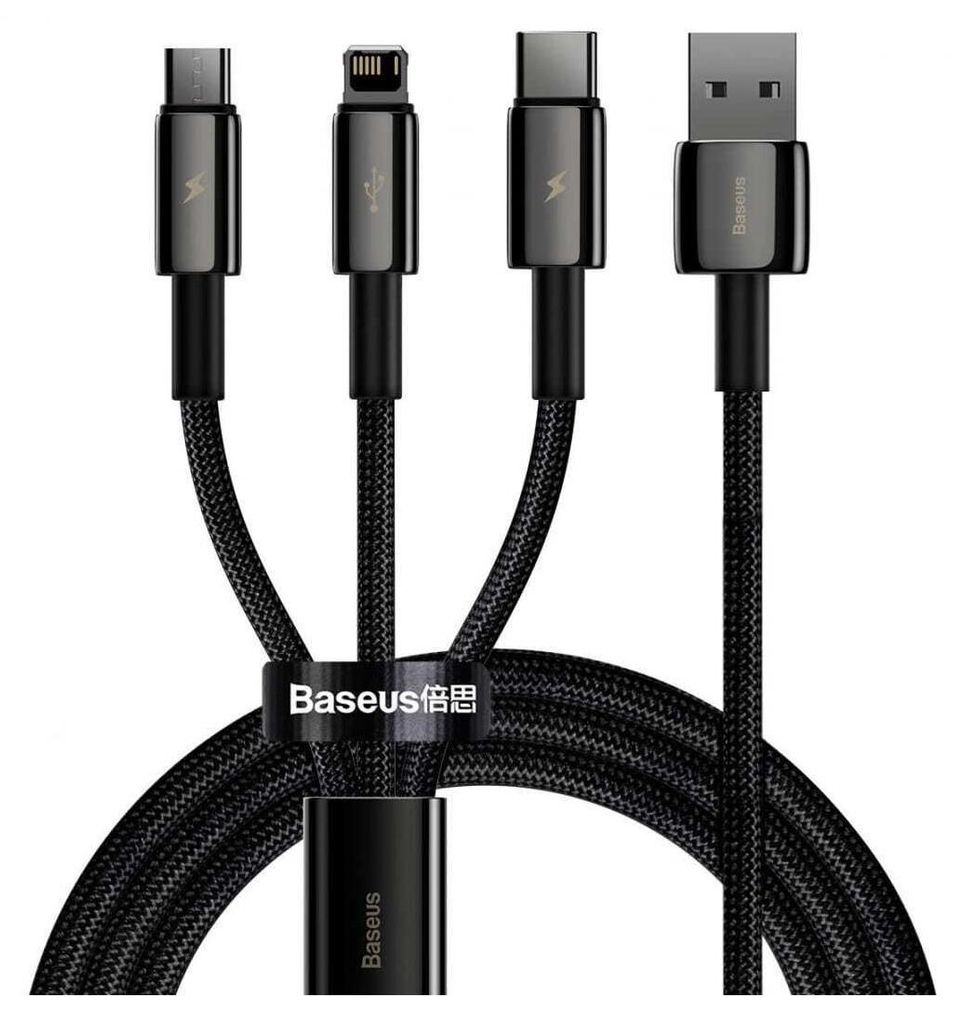 Baseus Tungsten Gold Cavo USB 3 in 1 USB 2.0 1,5 m USB A Immagine del prodotto 