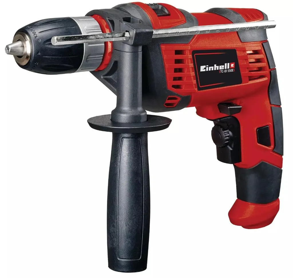 Perceuse à percussion Einhell 550W TC-ID 550 E : Finis les perçages lents